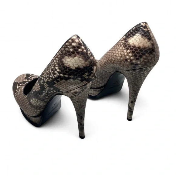 YSL Python Skin Platform Stiletto Heels EU 38 US 8 - Picture 6 of 11